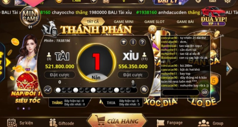 Cổng game tài xỉu online ăn khách Bali Club